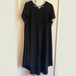 LuLaRoe Carly High Low Textured Black Dress